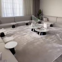 طقم طاولات ضيافة ارضي 8 قطع خشب رخامي