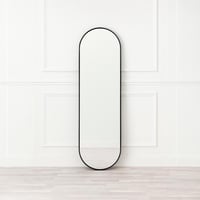 مراية بيضاوي إطار أسود مقاس 50*170 سم - بتصميم أني...