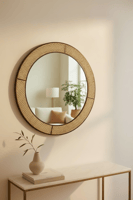 مرايا بوهيمي مودرن بـ إطار راتان مقاس اكبر