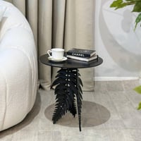 طاولة معدن أسود 3 ريش