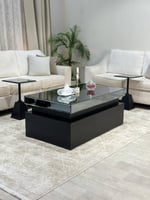 طقم طاولة ضيافة مع 4 خدمة لون أسود موديل عصري #عرو...