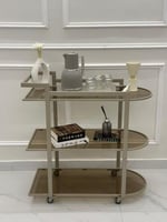 عربية تقديم ضيافة بثلاثة أدوار – تصميم ملكي فاخر