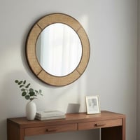 مرايا بوهيمي مودرن بـ إطار راتان