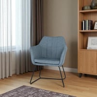 كرسي مفرد قماش أزرق - بتصميم أنيق وفاخر