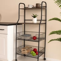 ارفف تخزين حديد أسود حجم صغير