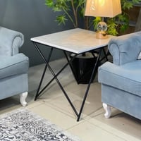 طاولة جانبية مربع أسود خشب شكل رخام #عروض شهر رمضا...