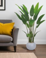 شجرة ورق عصفور الجنة حوض بلاستيك ذهبي 140 سم