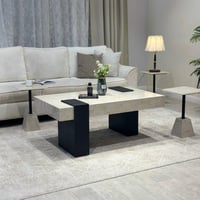 طقم طاولة ضيافة كنب مع 6 طاولات خدمة بديل رخام