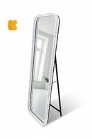 مرآة أرضية مودرن بإضاءة LED محيطية مقاس اكبر