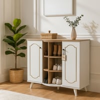 ركن كافية 2 باب بجزء دوار خشبي في الوسط