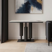 مدخل - كونسول قاعدة حديد أسود سطح سيراميك فاخر