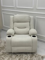 كرسي استرخاء ثابت باللون الأبيض حجم كبير – بتصميم...