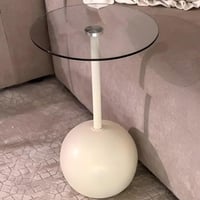 بكج مجموعة طاولات رخام أبيض خشن مكون من 7 قطع