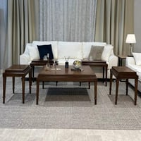 طقم طاولات ضيافة قشرة جوز الهند مع 4 خدمة