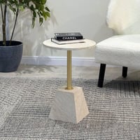 طاولة خدمة دائري بديل رخام