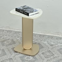 طاولة خدمة سطح بديل الرخام ترافنتينو ملمس ناعم قاع...