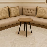 طاولة شاي خشب أرضي بني 35 سم