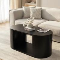 طاولة مودرن مصنوعة من خشب السنديان الأسود