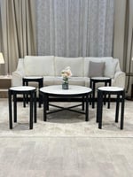 طقم طاولة حديد بسطح سيراميك – أناقة تلامس الفخامة