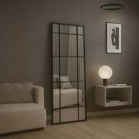 مرايا ديكور مقسم حجم كبير بإطار لون أسود مقاس 170*...