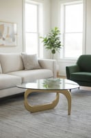 طاولة ضيافة نيو كلاسك بـ لون ذهبي ملكي