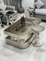 طقم طاولات معاصر مع 6 خدمات بـــ ‏ألوان عصريه