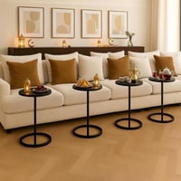 طقم طاولة 4 خدمة حديد أسود كامل - بتصميم أنيق وعمل...