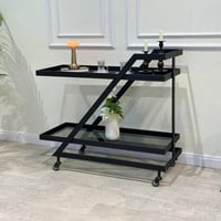 عربية تقديم حديد دورين لون أسود بتصميم راقي