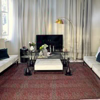 طقم طاولات بديل الرخام زجاج شفاف