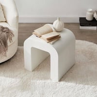 طاولة كمدينة جانبية خشب أبيض - بتصميم أنيق وعصري