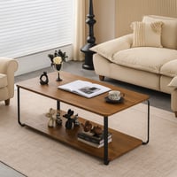 طاولة ضيافة سطح خشب بني - بتصميم أنيق وعملي