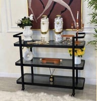 عربية 3 دور زجاج بني حديد شمباني مقاس 110 سم #عروض...