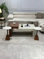 طقم طاولة ضيافة مع 4 خدمة سطح بديل الرخام مع سنديا...