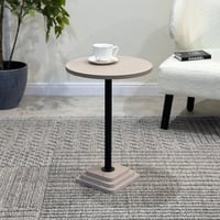 طاولة خدمة دائري مفرد سطح خشب