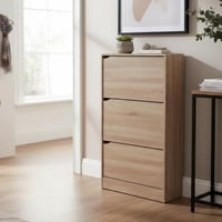 دولاب أحذية خشبي 3 أدراج - بتصميم فاخر وأنيق *ID