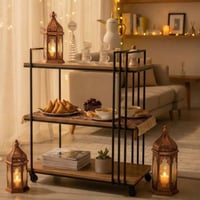 عربية تقديم 3 دور خشب بني - متعددة الألوان #عروض ش...