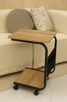 طاولة خدمة جانبية سطح خشبي - بتصميم عصري فاخر *ID