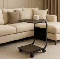 طاولة خدمة جانبية سطح خشب رمادي - بتصميم عصري فاخر...