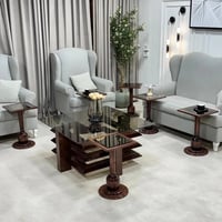 طقم طاولات معاصر كلاسك مع 6 خدمات بــ لونين مميزه