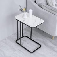 طاولة خدمة مفرد جانبية سطح خشب أبيض