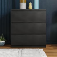 خزانة تخزين 3 أدراج باللون الأسود