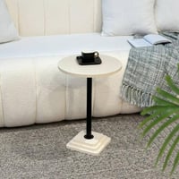 طاولة خدمة دائري مفرد سطح خشب