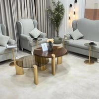 طقم طاولتين متداخلة مع 4 خدمة - بتصميم أنيق وعملي