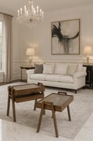 طقم طاولة خدمة لون بني