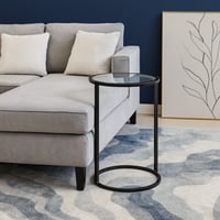 طاولة خدمة سطح زجاج شفاف - متعددة الألوان (TL)