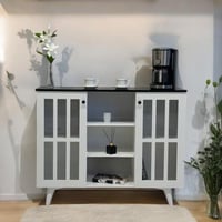 ركن كوفي لون ابيض مع سطح اسود