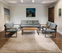 طقم كنب 7 شخص لون رمادي