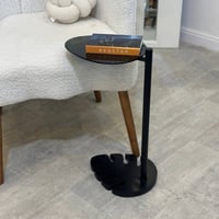 طاولة خدمة بسطح قزاز اسود (MG)