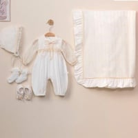 طقم مواليد بناتي 5 قطع – ستايل أوروبي (0-3 شهور) ل...