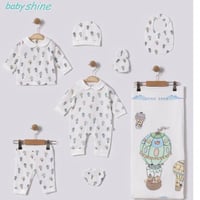 طقم مواليد تركي 7 قطع مناسب للجنسين